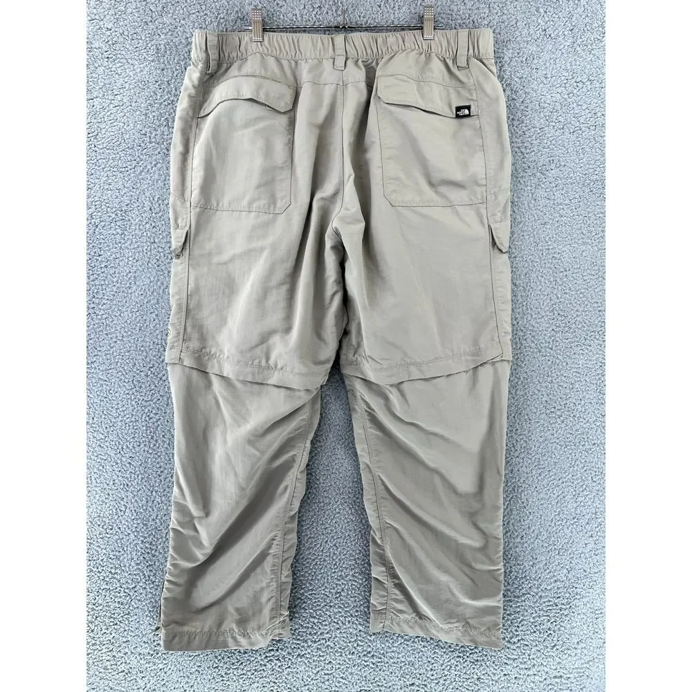 North Face Pants‎ Mens XXL TTG (38x28 Actual) Beige Convertible Nylon Hiking